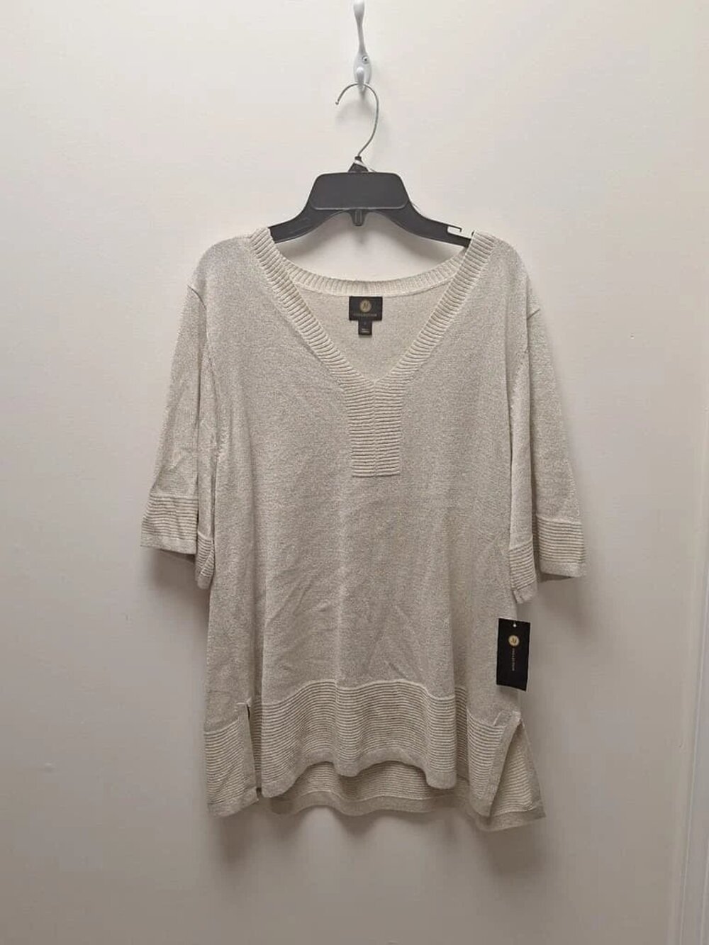 JM Collection Women's Beige Blouse Size Large ORG $49.50 RackD18